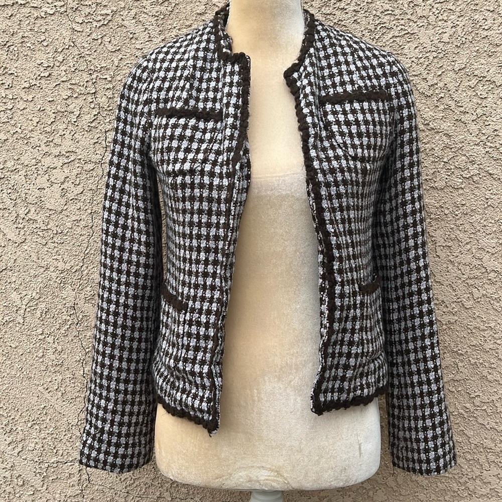 Mac & Jac Tweed Blazer Jacket Size 6